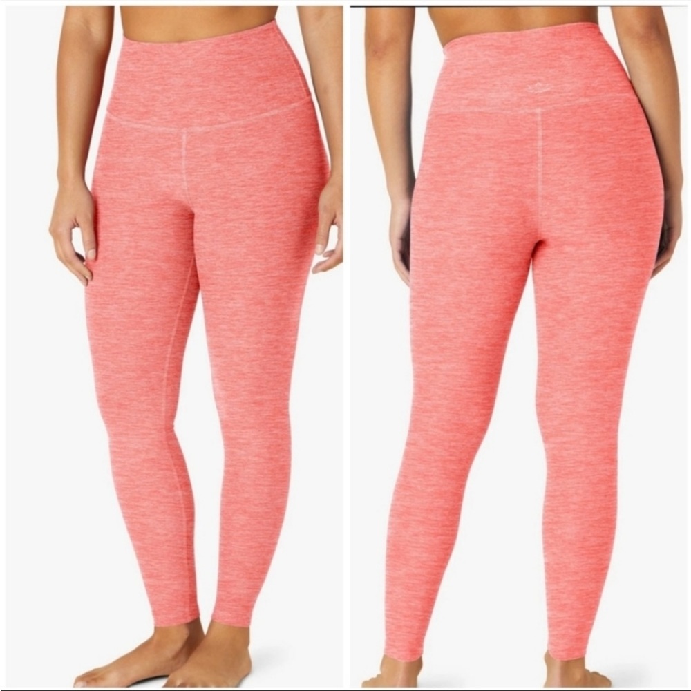 BEYOND YOGA • caught in the midi high waist leggings cherry blossom heather sz M